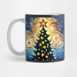 Vincent van Gogh style Christmas Tree Mug